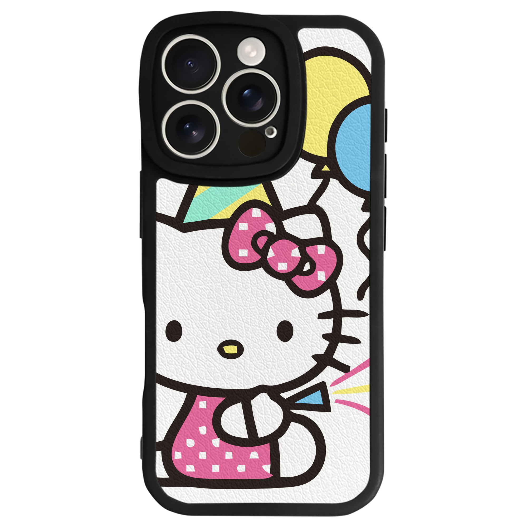 （画像用） Hello Kitty ハローキティ 【iPhone 16シリーズ対応】シリコンスマホケース（レザー調） 材質：シリコン